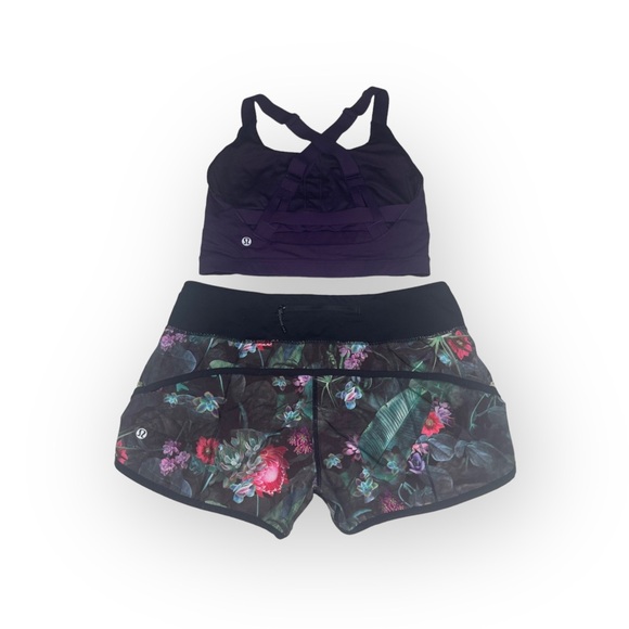 Rare: Lululemon ❀ 4Way Stretch Coolmax Run Yoga Speed Shorts ❀ Curious Jungle ❀ - Picture 14 of 16